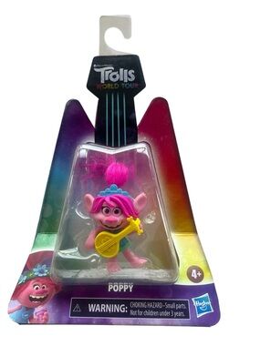 Hasbro DreamWorks Trolls World Tour Poppy Figure Yellow Guitar New in package
